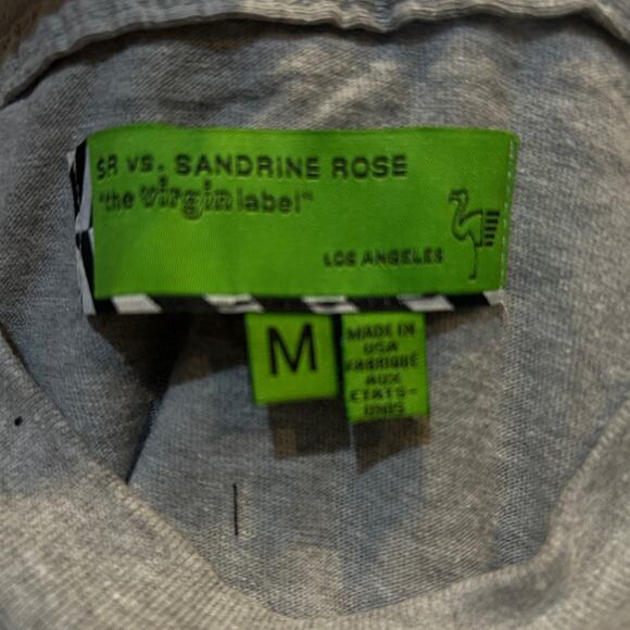 Sandrine Rose Sid & Monroe Love You To Death Gray Muscle Shirt Women Medium NWT - Picture 2 of 9